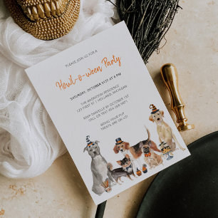 Dog Halloween Invitation Happy Howloween