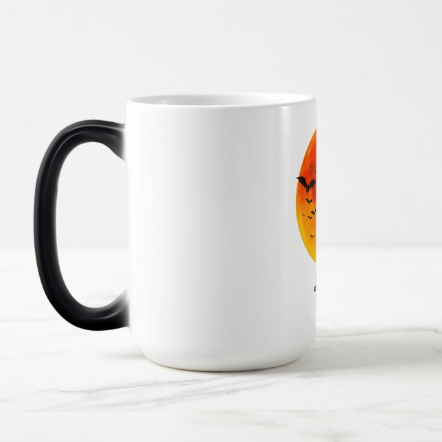 Dog Halloween Italian Greyhound Jack O Lantern Magic Mug (Left)