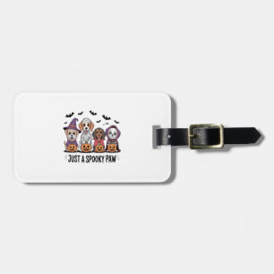 Dog Halloween Just a Spooky Paw 2 Luggage Tag