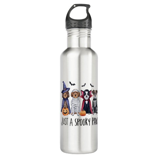 Dog Halloween Just a Spooky Paw 710 Ml Water Bottle (Front)