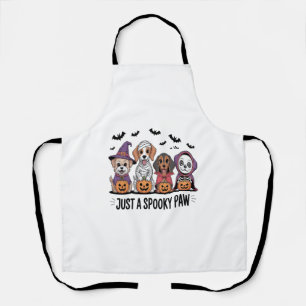 Dog Halloween Just a Spooky Paw Apron