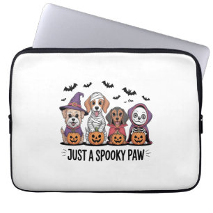 Dog Halloween Just a Spooky Paw Laptop Sleeve