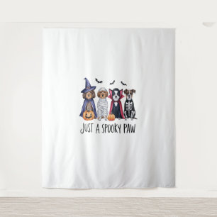Dog Halloween Just a Spooky Paw Tapestry