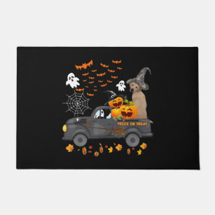 Dog   Halloween Labrador Retriever Truck Pumpkin Doormat