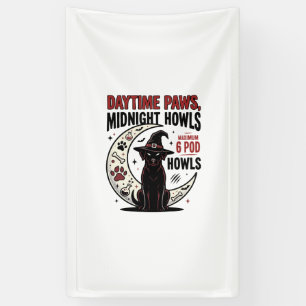 Dog Halloween Midnight Howls Banner