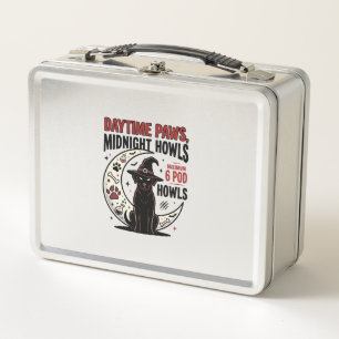 Dog Halloween Midnight Howls Metal Lunch Box