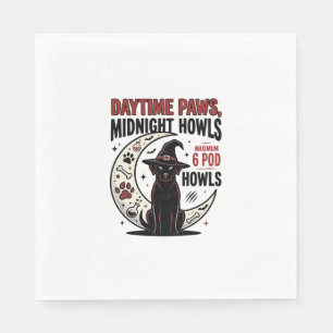 Dog Halloween Midnight Howls Napkin