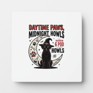 Dog Halloween Midnight Howls Plaque