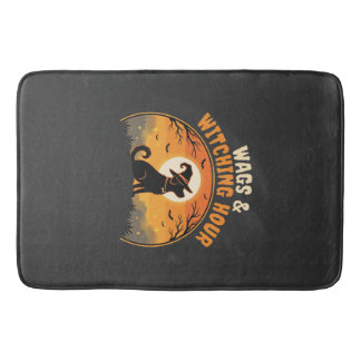 Dog Halloween Moonlight Bath Mat