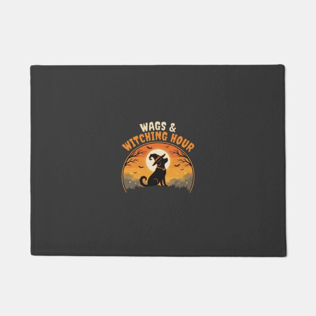 Dog Halloween Moonlight Doormat (Front)