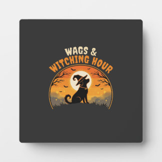 Dog Halloween Moonlight Plaque