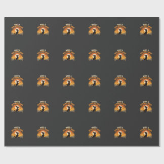 Dog Halloween Moonlight Wrapping Paper