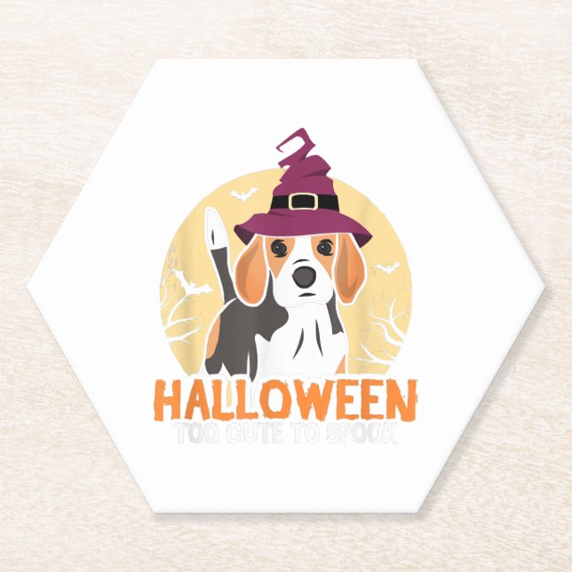 Dog Halloween             Paper Coaster (Front)