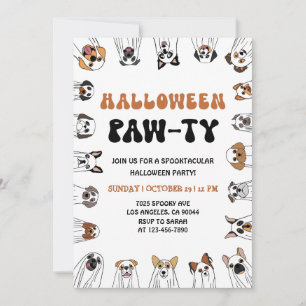 Dog Halloween Party Invite Dog Costume Parade 