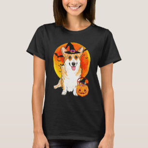 Dog Halloween Pembroke Welsh Corgi Jack O Lantern T-Shirt