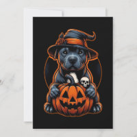 Dog Halloween - Pitbull Witch