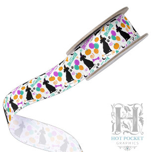 Dog Halloween Satin Ribbon