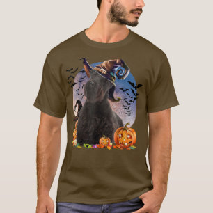 Dog Halloween Scottish Terrier Jack O Lantern Pump T-Shirt