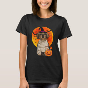 Dog Halloween Shih Tzu Jack O Lantern Pumpkin T-Shirt