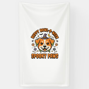 Dog Halloween Spooky Paws Banner