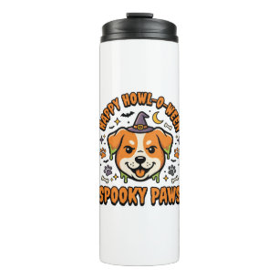 Dog Halloween Spooky Paws Thermal Tumbler