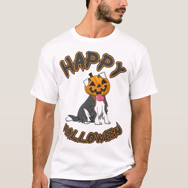 Dog Halloween T ShirtHappy Halloween Dog T Shirt (Front)