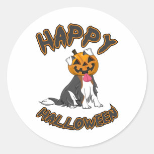 Dog Halloween T ShirtHappy Halloween Dog T Shirt Classic Round Sticker
