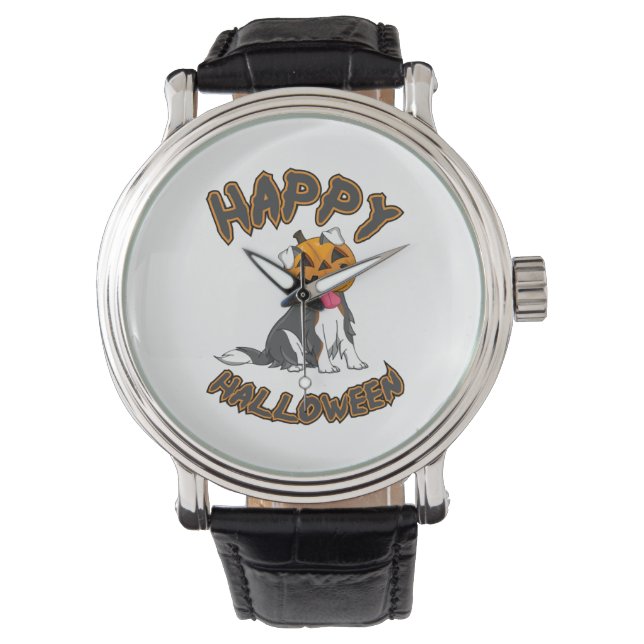 Dog Halloween T ShirtHappy Halloween Dog T Shirt Watch (Front)