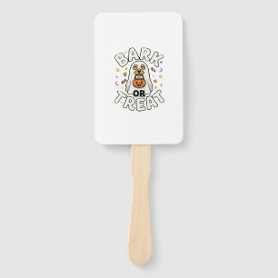 Dog Halloween Treat Squad Hand Fan