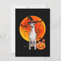 Dog Halloween Whippet Jack O Lantern Pumpkin T-Shi