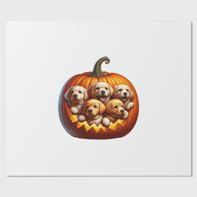 Dog Halloween Wrapping Paper (Flat)