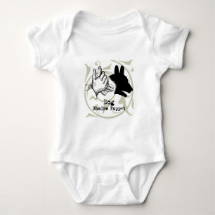 Dog Hand Puppet Shadow Games Vintage Baby Bodysuit