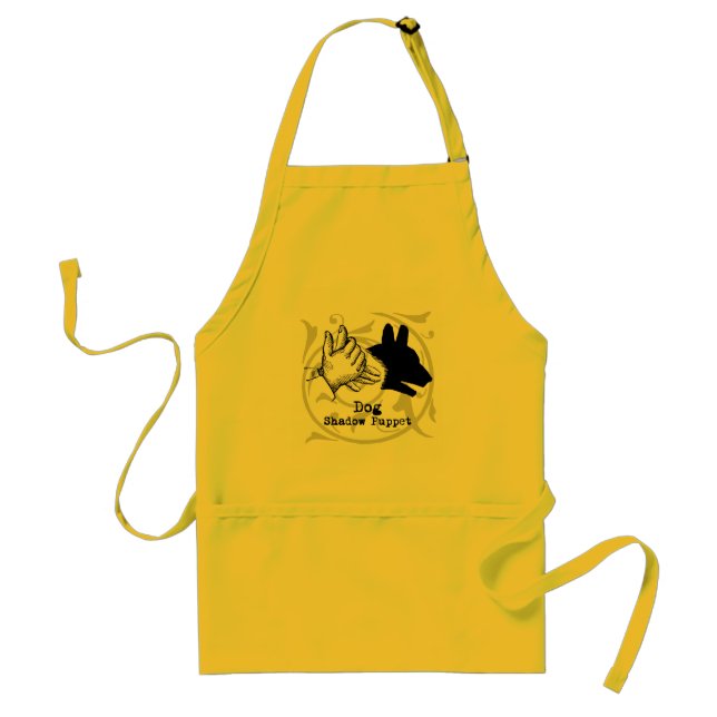 Dog Hand Puppet Shadow Games Vintage Standard Apron (Front)