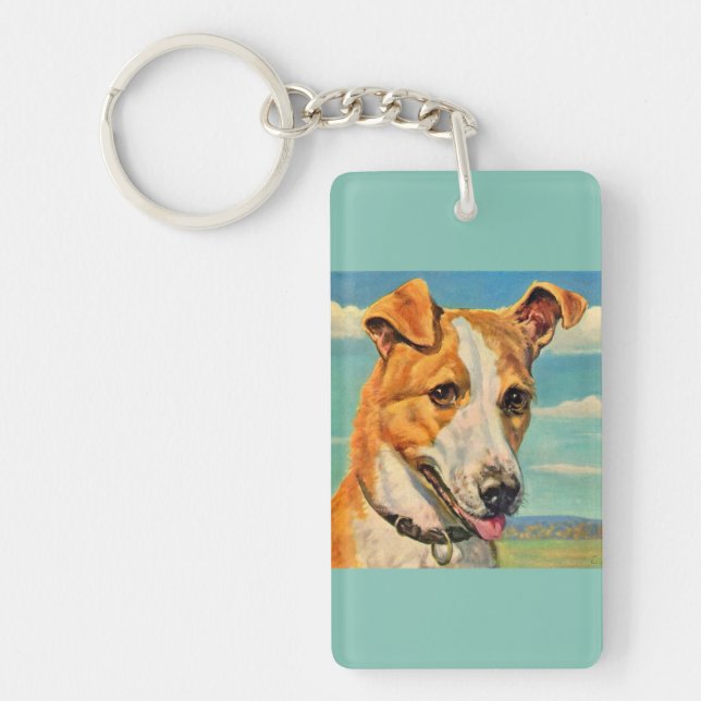 dog handsome dog key ring (Front)