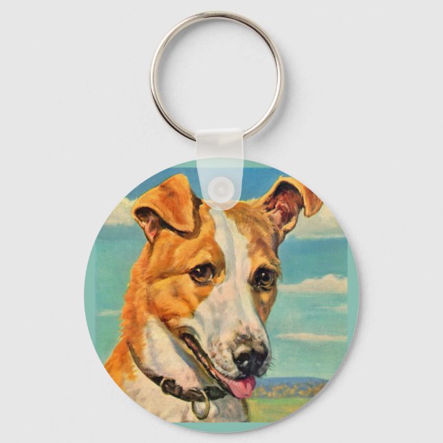 dog handsome dog key ring (Front)