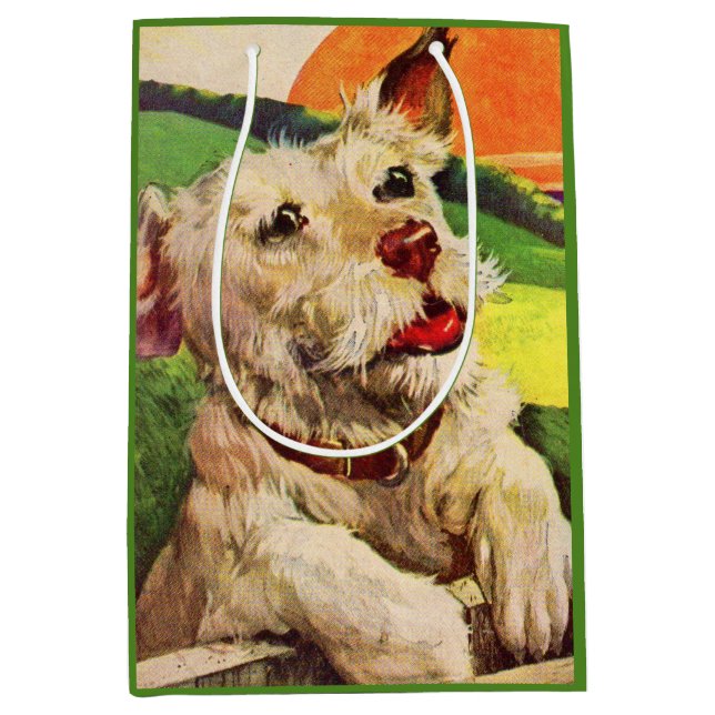 dog handsome dog medium gift bag (Front)