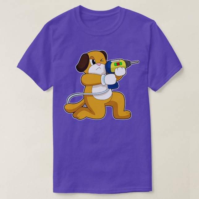 Dog Handyman Drill T-Shirt (Design Front)