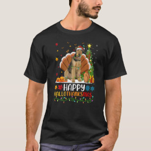 Dog Happy Airedale Terrier Dog Hellothanksmas T-Shirt