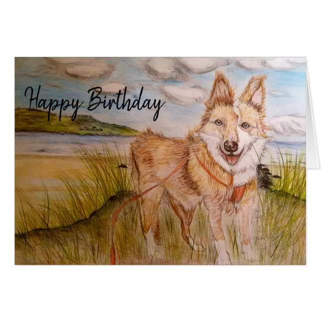Dog Happy Birthday Card (Front Horizontal)