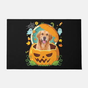 Dog   Happy Halloween Pumpkin Golden Retriever Dog Doormat