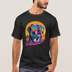 Dog Hawaiian Bulldog Lover Colourful Cool Bulldog  T-Shirt