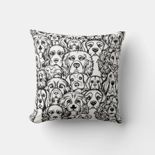 Dog Head Pattern Cushion