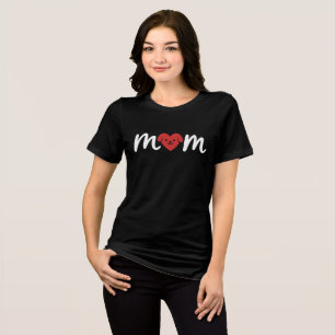 Dog Heart Mum Minimalist Love Tri-Blend Shirt