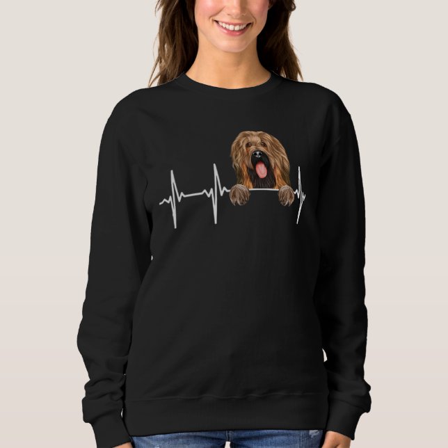 Dog Heartbeat For Briard Sweatshirt (Front)