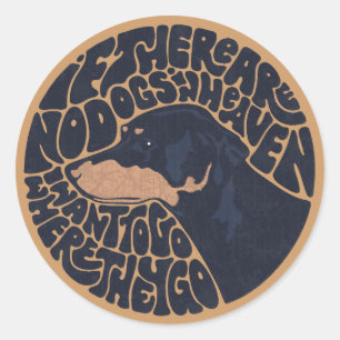 Dog Heaven Classic Round Sticker