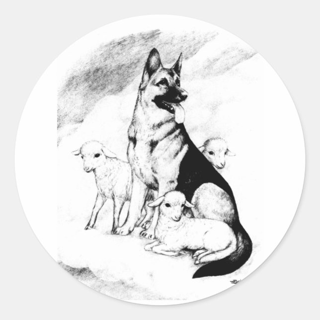 Dog Heaven Classic Round Sticker (Front)