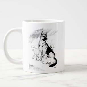 Dog Heaven, the Master's Flock Large Coffee Mug
