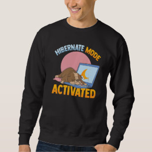 Dog Hibernate Mode Activated Sleep Computer Cu Sweatshirt
