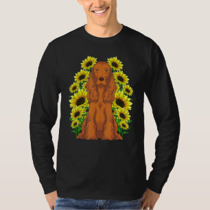 Dog Hippie Sunflower Pet Dog Owner Cocker Spanie T-Shirt