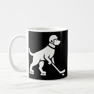 Dog Hockey Player Silhouette  Coffee Mug